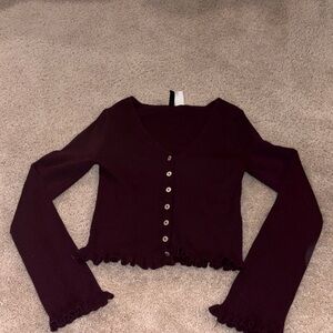 H&M Divided Deep Purple Knit Top